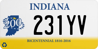 IN license plate 231YV