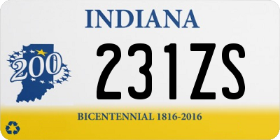 IN license plate 231ZS