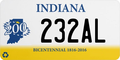 IN license plate 232AL