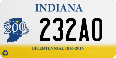 IN license plate 232AO