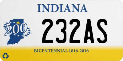 IN license plate 232AS