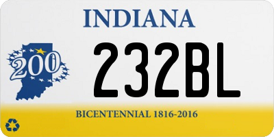 IN license plate 232BL