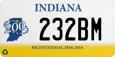 IN license plate 232BM