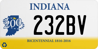 IN license plate 232BV