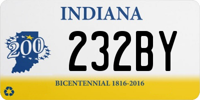 IN license plate 232BY
