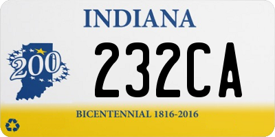 IN license plate 232CA