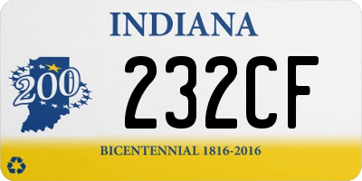 IN license plate 232CF