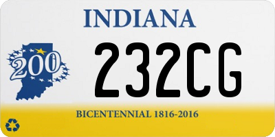 IN license plate 232CG