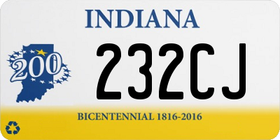 IN license plate 232CJ