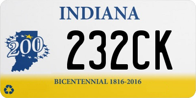 IN license plate 232CK