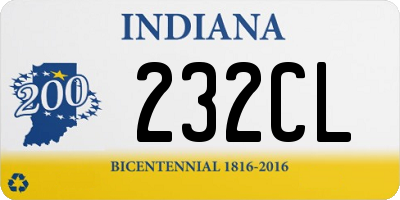 IN license plate 232CL