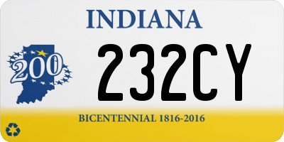 IN license plate 232CY