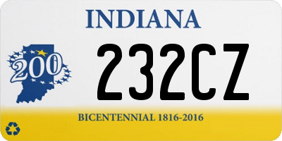 IN license plate 232CZ