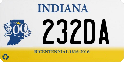 IN license plate 232DA