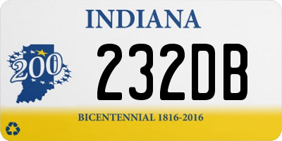 IN license plate 232DB