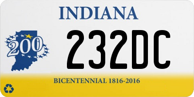 IN license plate 232DC