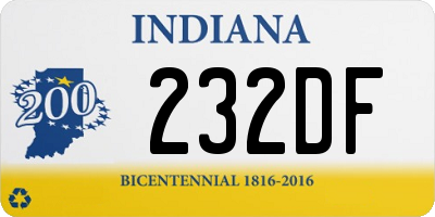 IN license plate 232DF