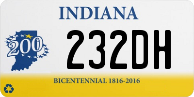 IN license plate 232DH