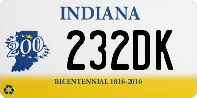 IN license plate 232DK