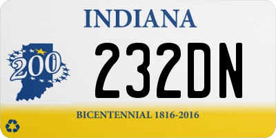 IN license plate 232DN