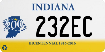 IN license plate 232EC