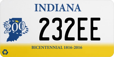 IN license plate 232EE