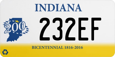 IN license plate 232EF