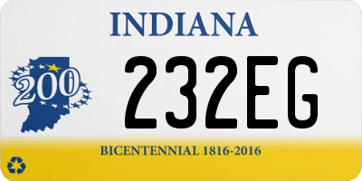 IN license plate 232EG