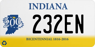 IN license plate 232EN