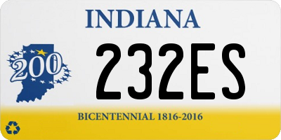 IN license plate 232ES