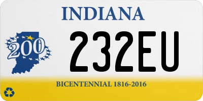 IN license plate 232EU