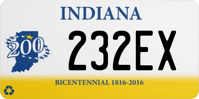 IN license plate 232EX