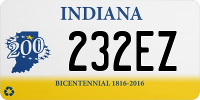 IN license plate 232EZ