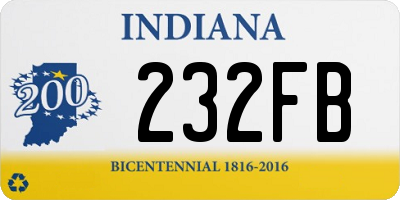 IN license plate 232FB