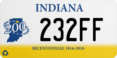 IN license plate 232FF