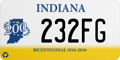 IN license plate 232FG