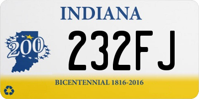 IN license plate 232FJ