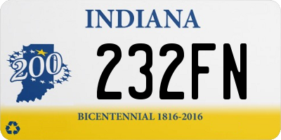 IN license plate 232FN