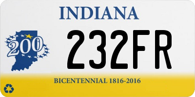 IN license plate 232FR