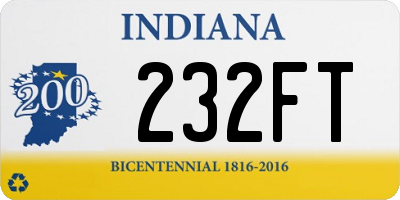 IN license plate 232FT