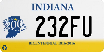 IN license plate 232FU