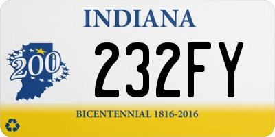 IN license plate 232FY