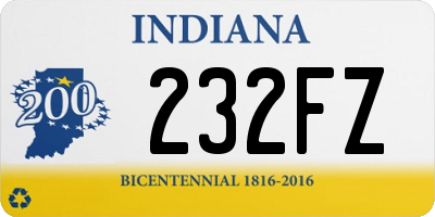 IN license plate 232FZ