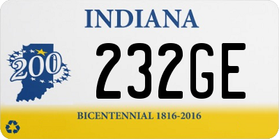 IN license plate 232GE