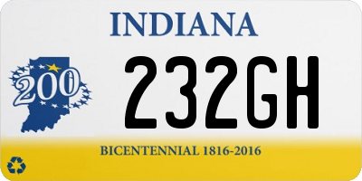 IN license plate 232GH