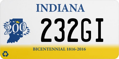 IN license plate 232GI