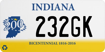 IN license plate 232GK