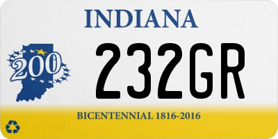 IN license plate 232GR