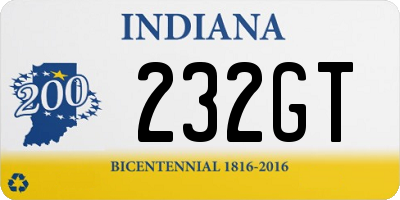 IN license plate 232GT