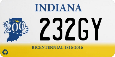 IN license plate 232GY